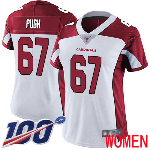 Arizona Cardinals Limited White Women Justin Pugh Road Jersey NFL Football 67 100th Season Vapor Untouchable